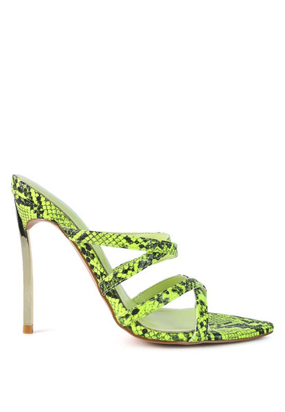 Neon Animal Print Sandals