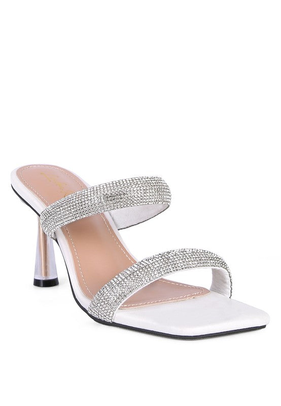 Diamante Clear Heel  Sandals