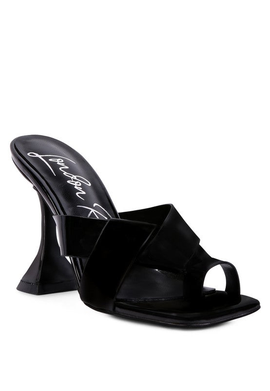 Intertwined Toe Ring Heeled Sandals