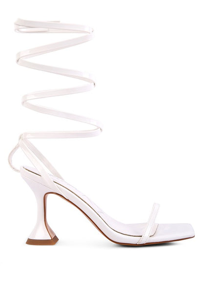 Strappy Tie Up Spool Heels