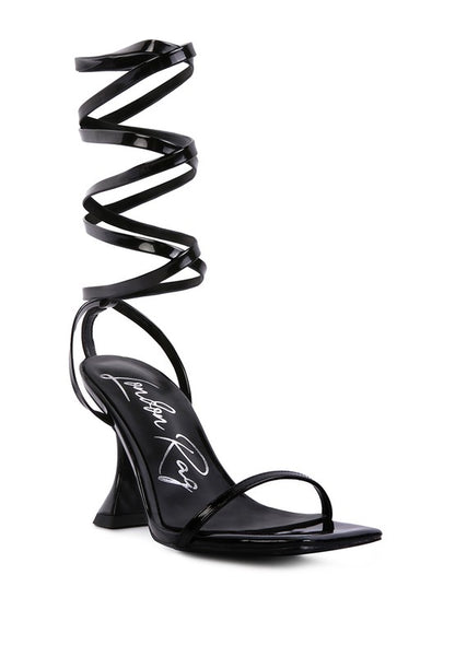 Strappy Tie Up Spool Heels