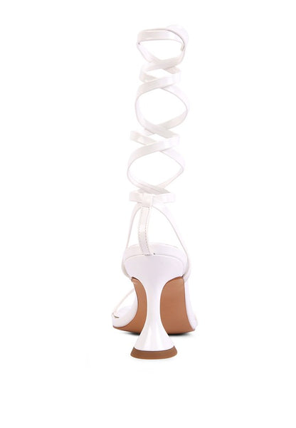 Strappy Tie Up Spool Heels