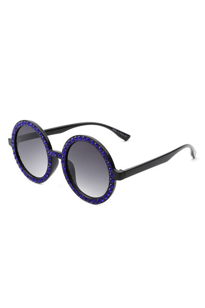 Round Rhinestone Sunglasses