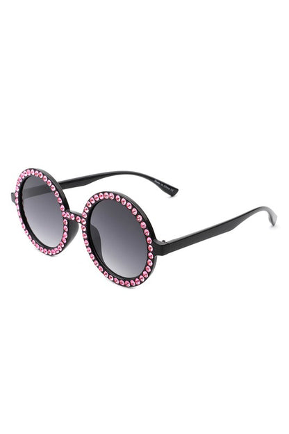 Round Rhinestone Sunglasses