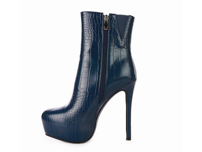 Platform Croc Ankle Boots