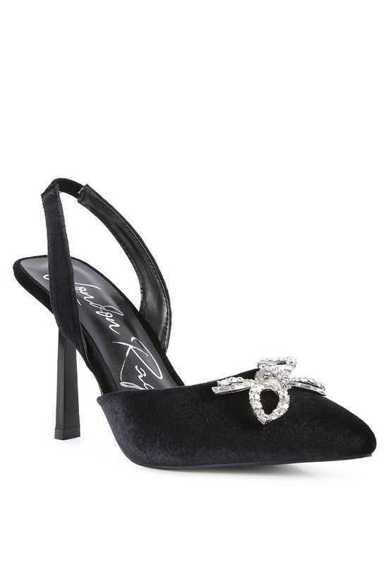 Firebird Velvet Slingback Heels