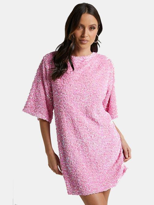Sallie Sequin Tie Back Mini Dress