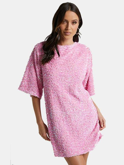 Sallie Sequin Tie Back Mini Dress