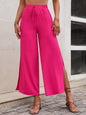 Side Slit Wide Leg Pants