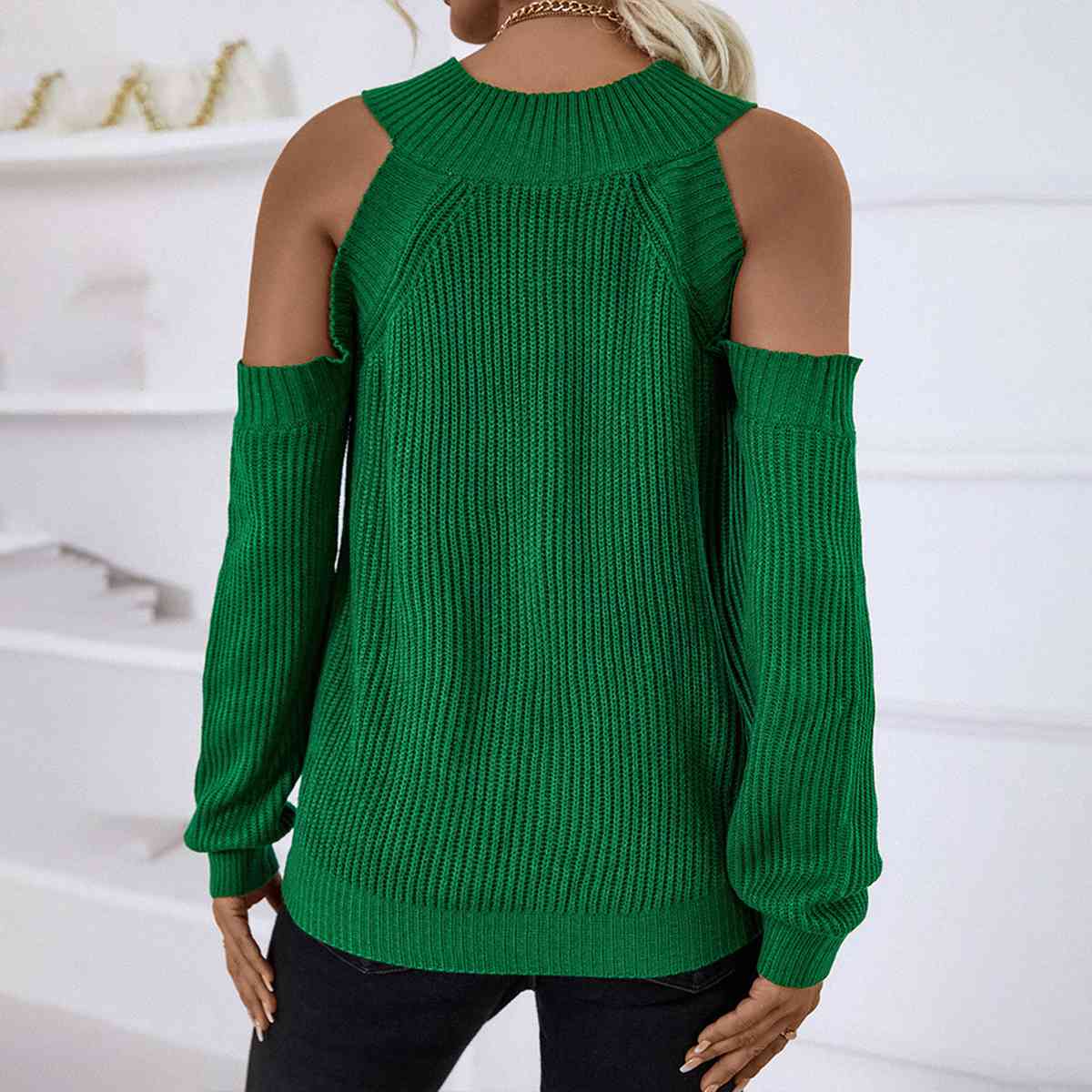 Tisha Cold-Shoulder Sweater