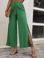 Side Slit Wide Leg Pants