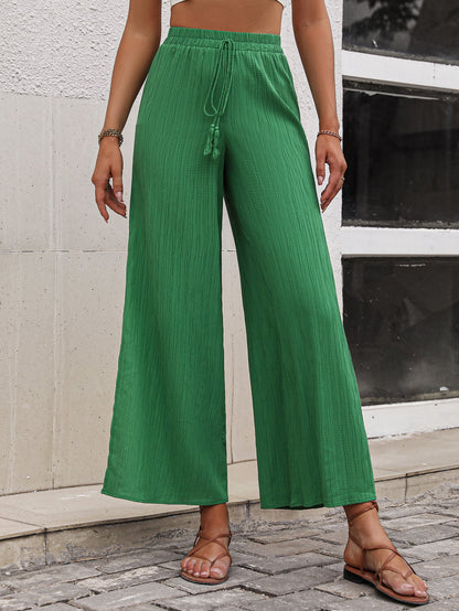 Side Slit Wide Leg Pants