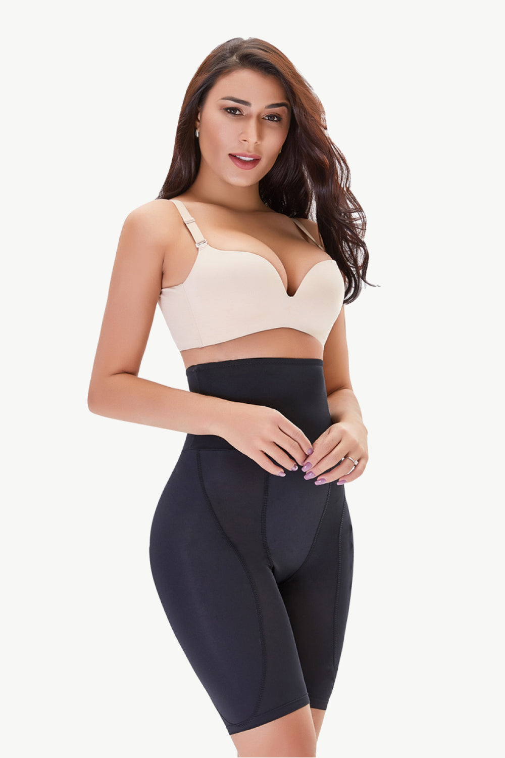 Elastic Waistband Pull-On Shaping Shorts