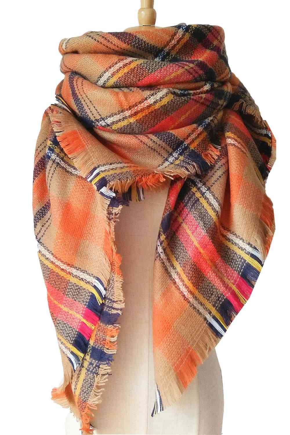 Bea Plaid Cashmere Scarf
