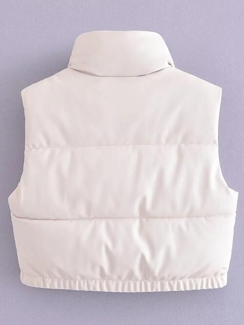 Finley Faux Leather Zip Up Vest