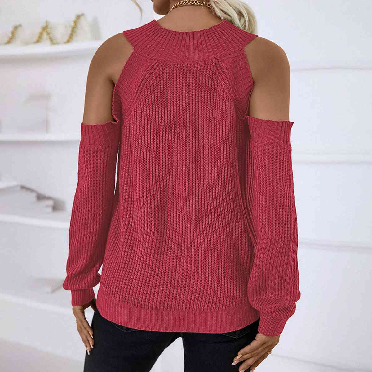 Tisha Cold-Shoulder Sweater