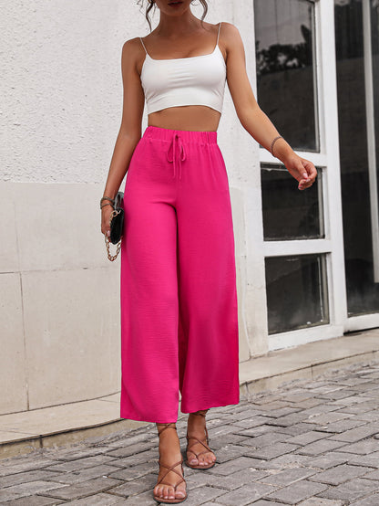 Side Slit Wide Leg Pants