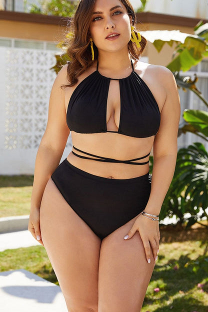 Cutout Tied Bikini Set