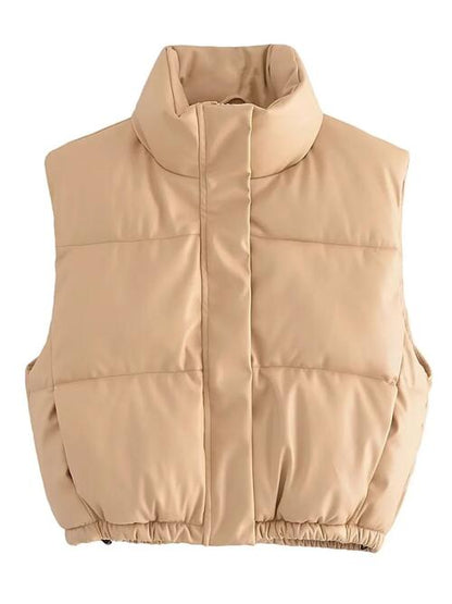 Finley Faux Leather Zip Up Vest