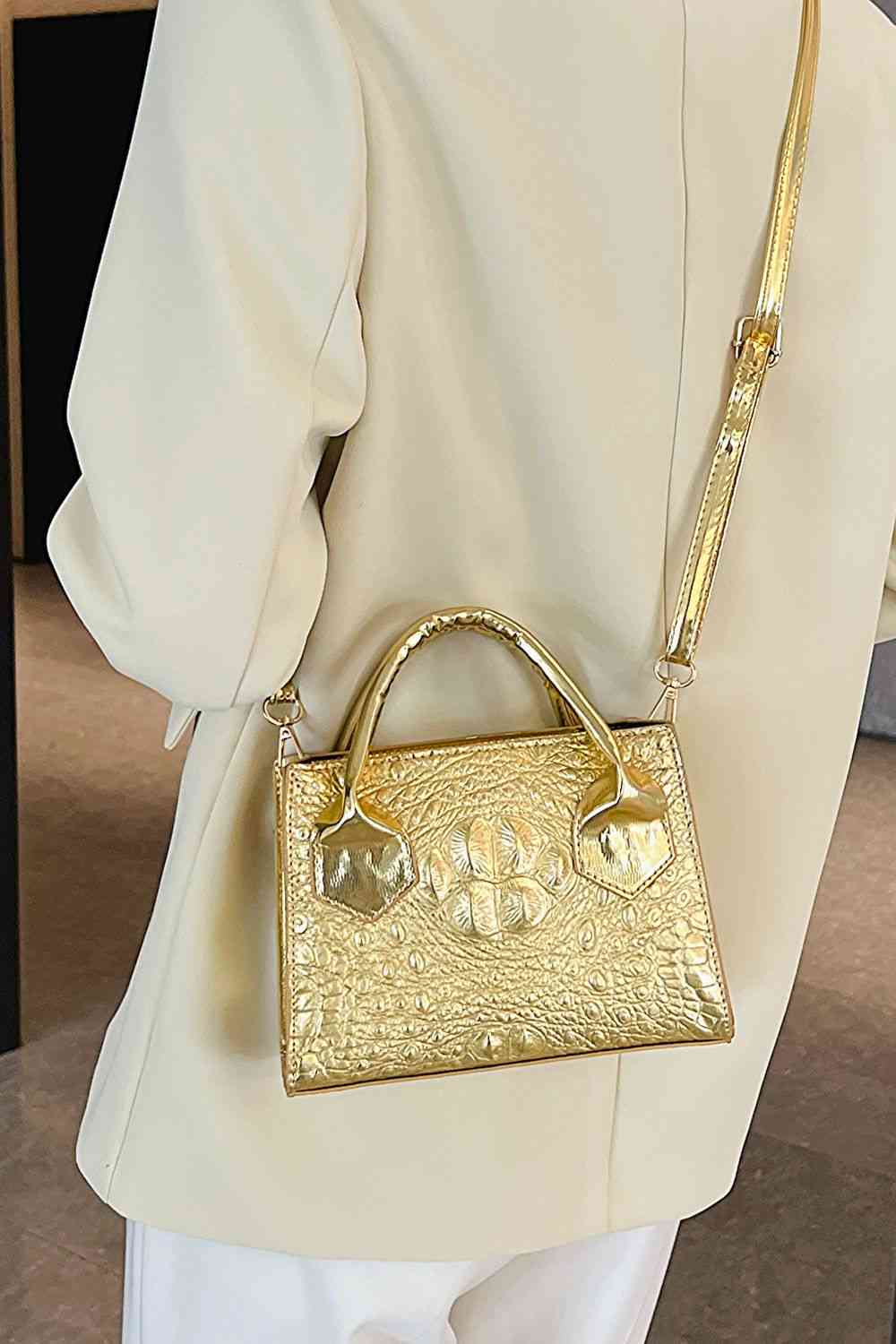 TiTi Textured Faux Leather Crossbody Bag