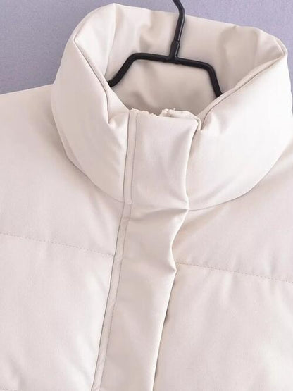 Finley Faux Leather Zip Up Vest