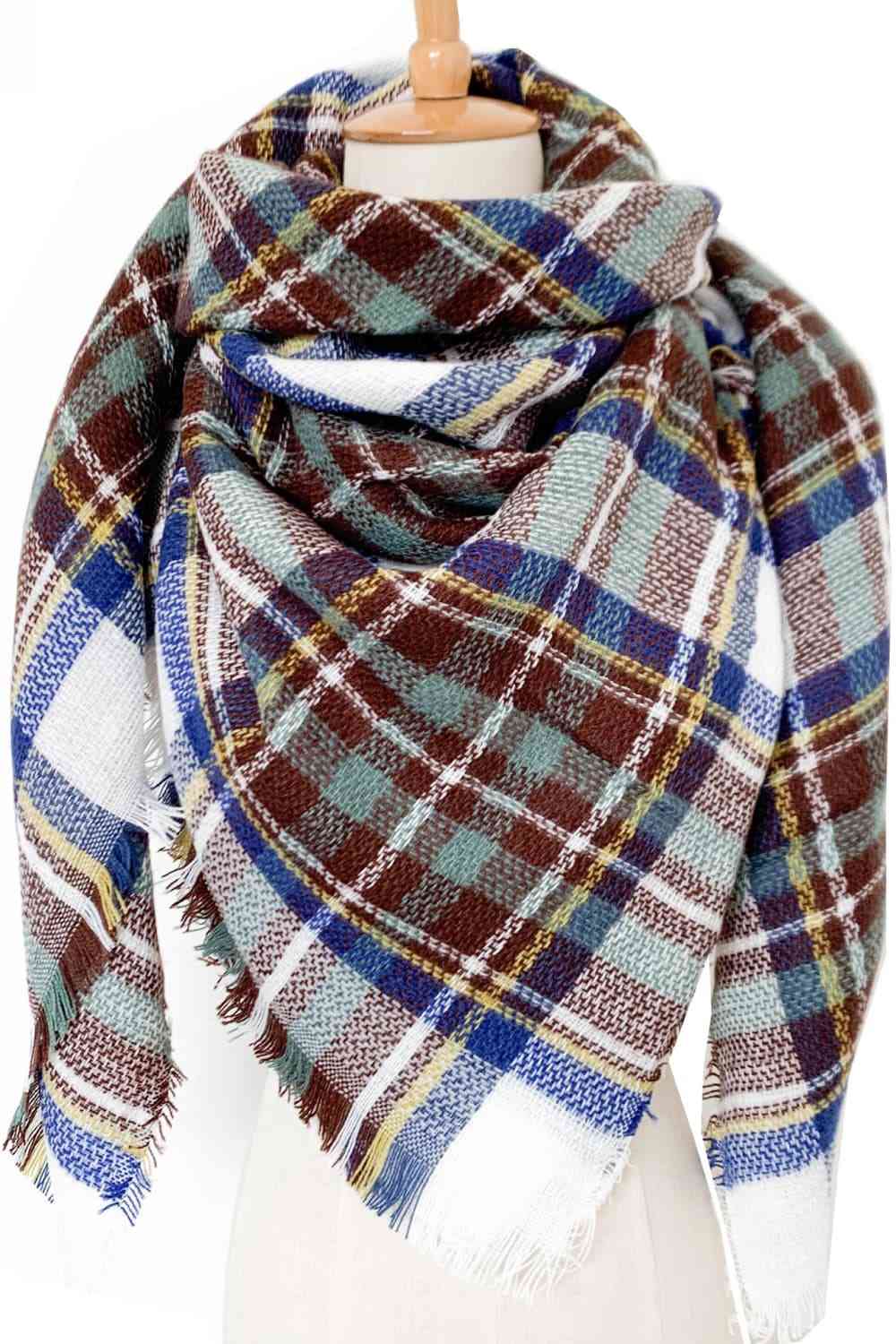 Bea Plaid Cashmere Scarf
