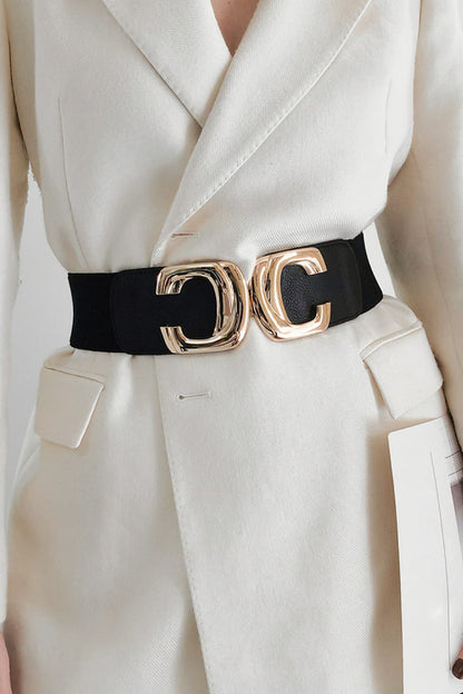 Zinc Alloy Elastic Wide Belt