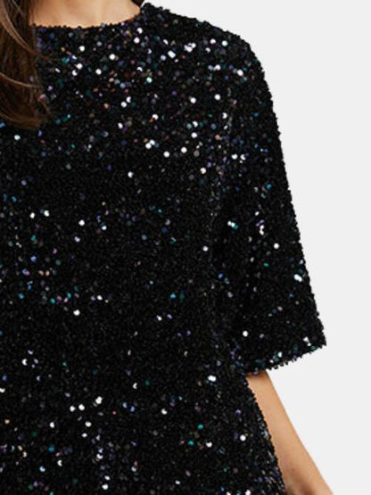 Sallie Sequin Tie Back Mini Dress