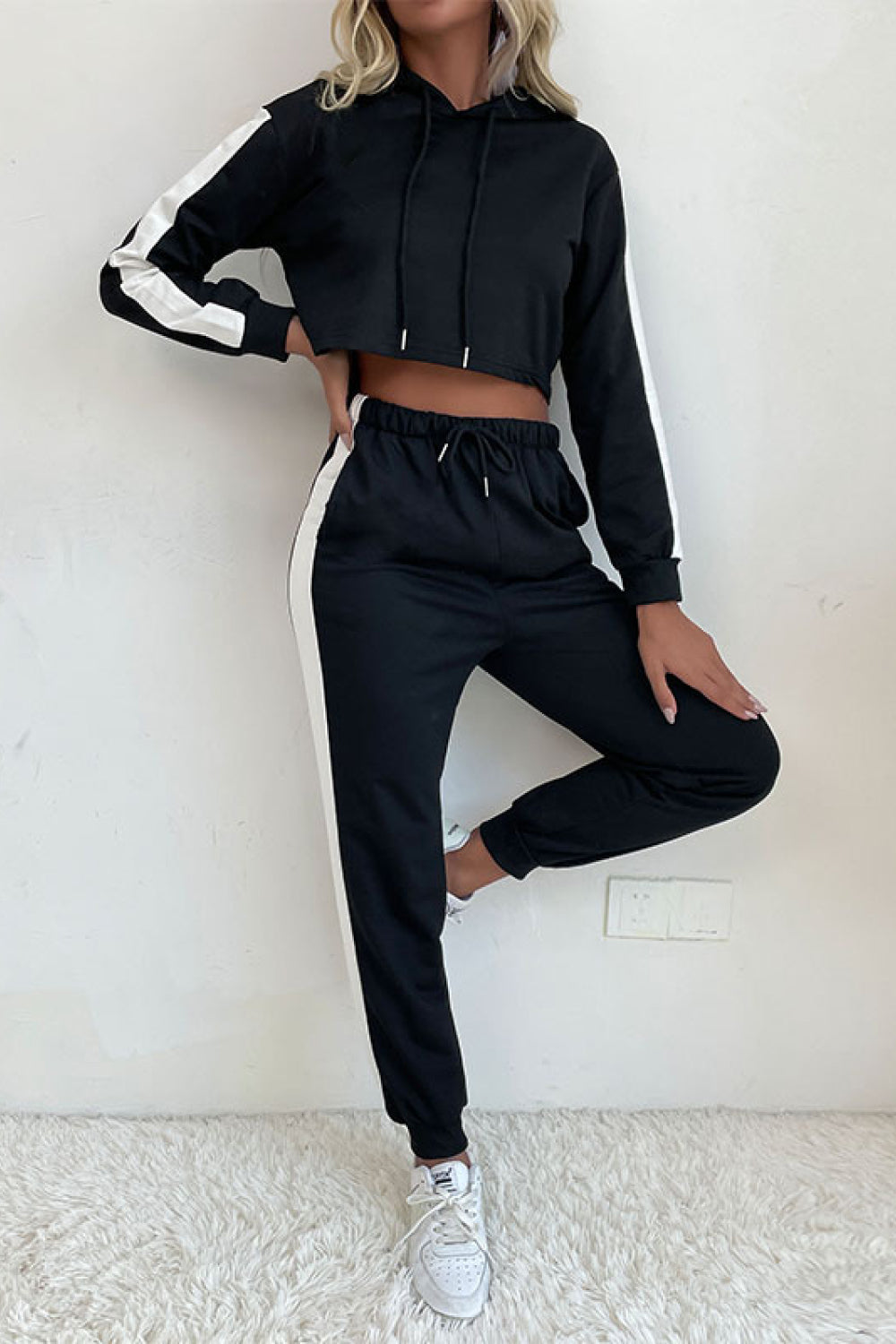 Side Stripe Jogger Set