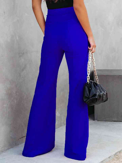 Gigi Front Slit Flare Leg Pants