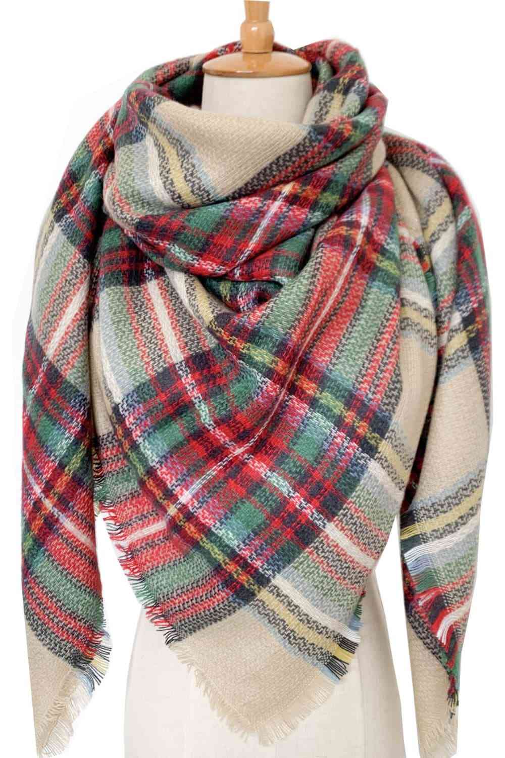 Bea Plaid Cashmere Scarf