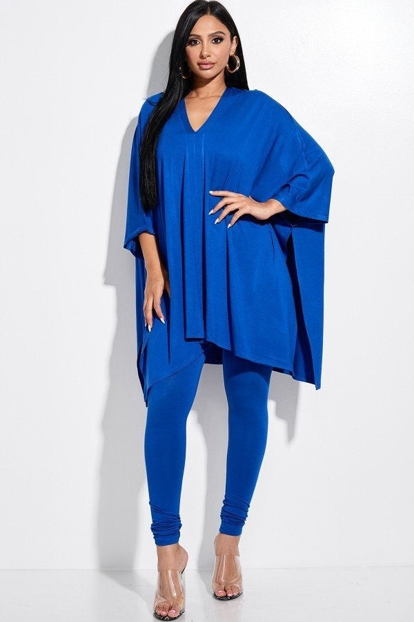 Cape Top Leggings Set