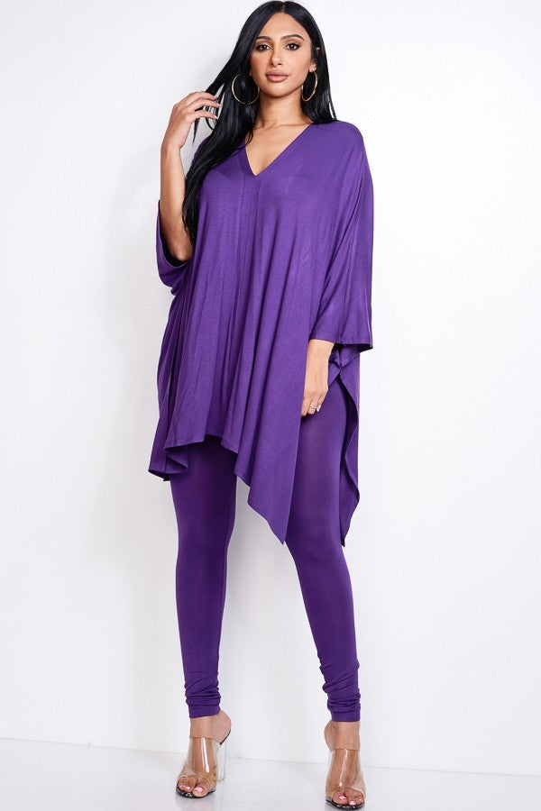 Cape Top Leggings Set