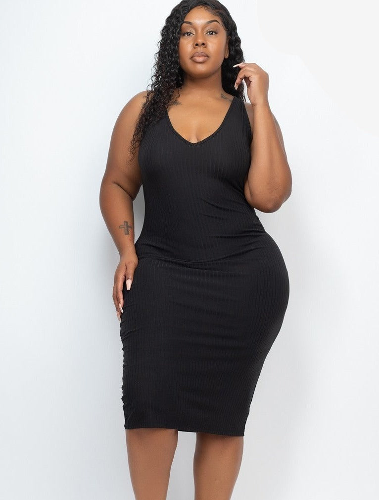 Back Slit Bodycon Dress