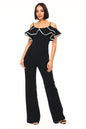 Binding Detailed Wide Leg Jumpsuit