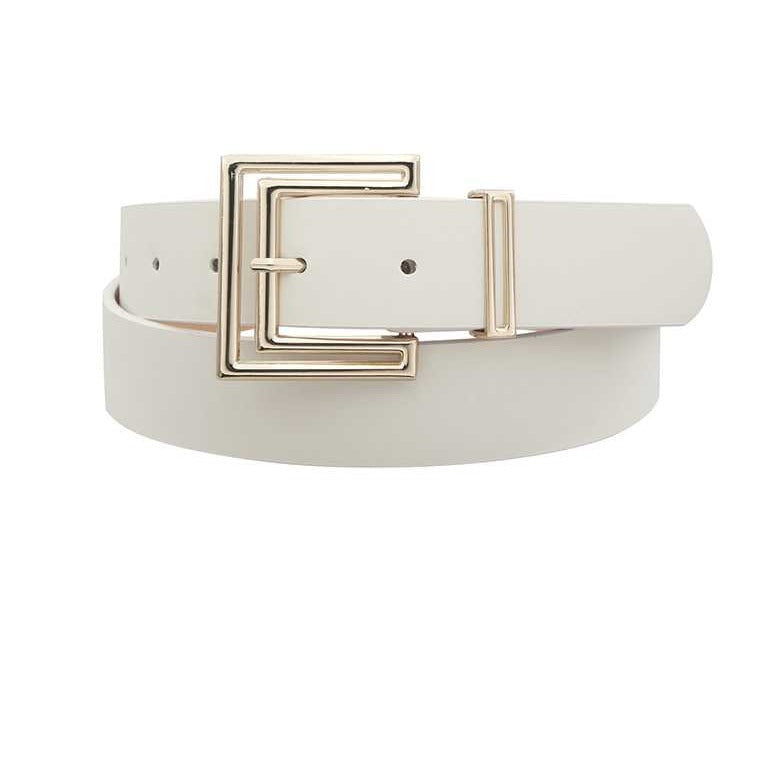 Outline Cutout Square Buckle Belt