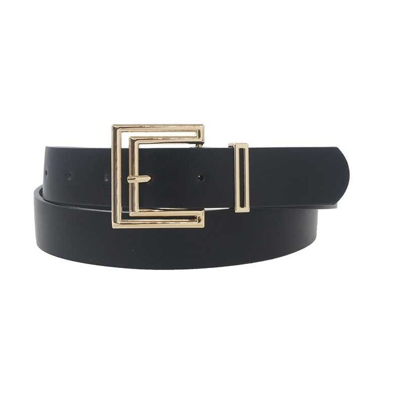 Outline Cutout Square Buckle Belt
