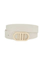 Modern Gridded Oval Belt