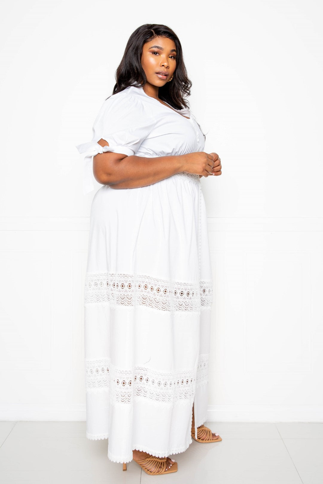 Puff Sleeve Maxi Dress