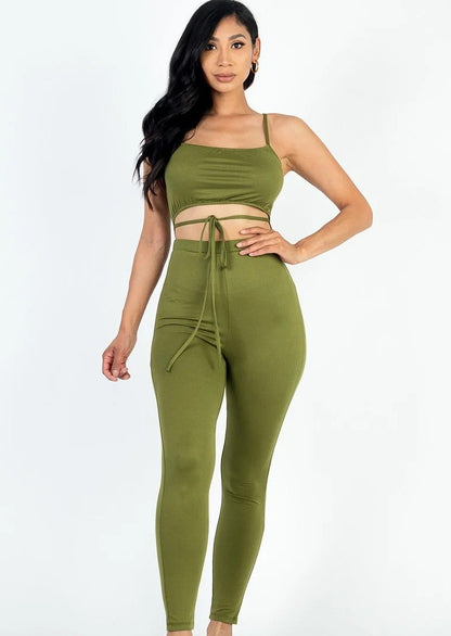 Tie Front Cut Out Jumpsuit