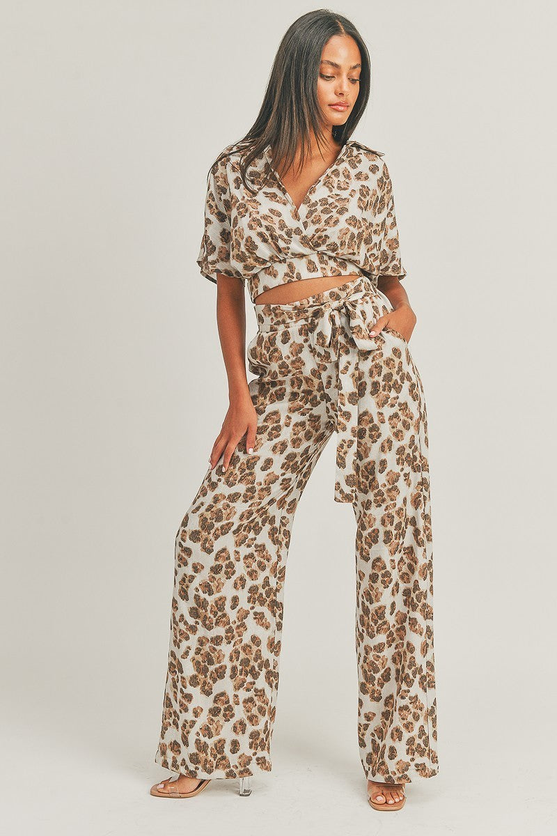 Animal Print Pants Set