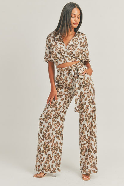 Animal Print Pants Set