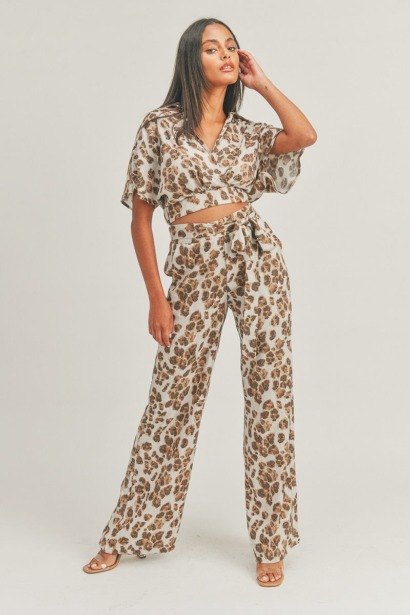 Animal Print Pants Set