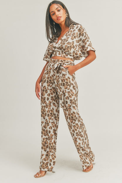 Animal Print Pants Set
