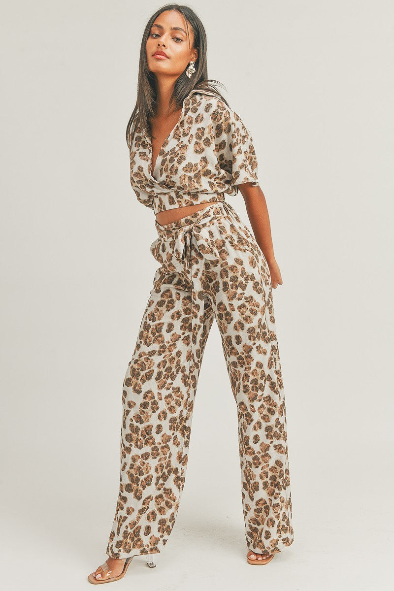 Animal Print Pants Set