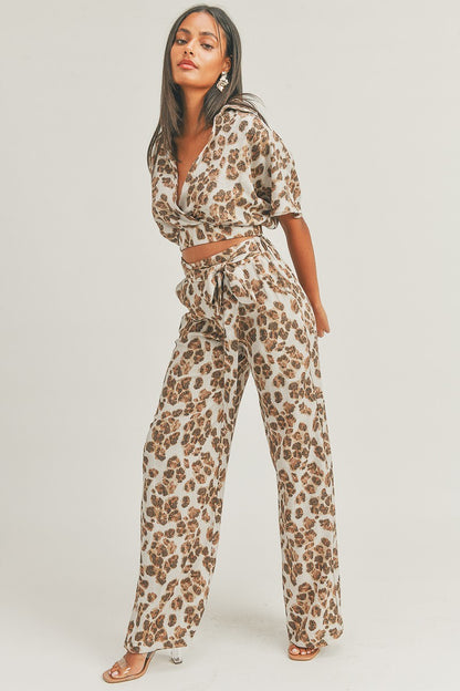 Animal Print Pants Set