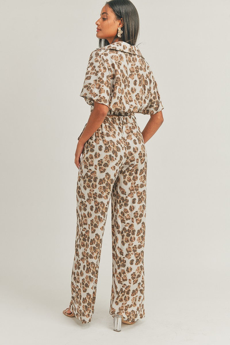 Animal Print Pants Set