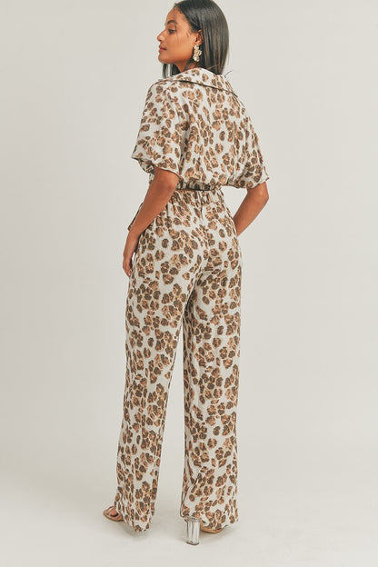 Animal Print Pants Set