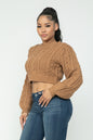 Cropped Cable Sweater