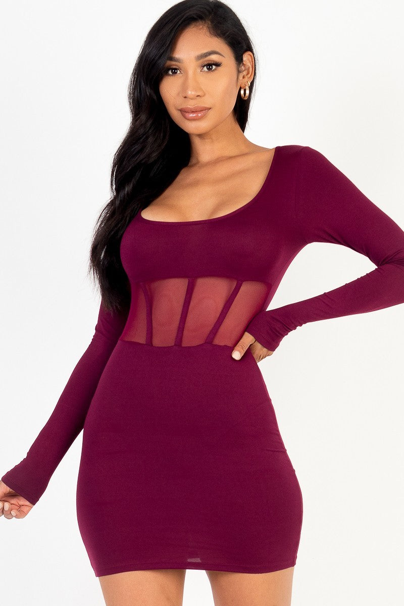 Mesh Corset Mini Dress